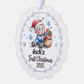 Paper Ornament-Baby Boy’s First Christmas Ornament オーナメントカード (左)