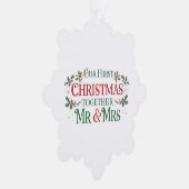 Paper Ornament Card-Our First Xmas Mr & Mrs オーナメントカード (右)