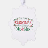 Paper Ornament Card-Our First Xmas Mr & Mrs オーナメントカード (左)