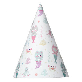 Paper Party Hats for a nautical themed birthday. パーティーハット