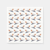 Paper party napkins with bird of paradise flower スタンダードカクテルナプキン (正面)