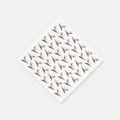 Paper party napkins with bird of paradise flower スタンダードカクテルナプキン (角)