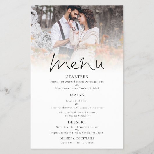 PAPER | Photo Overlay Wedding Thank You Menu チラシ (正面)