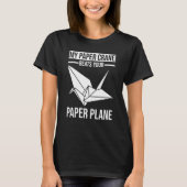 Paper Plane Paper Crane Origami Tシャツ (正面)