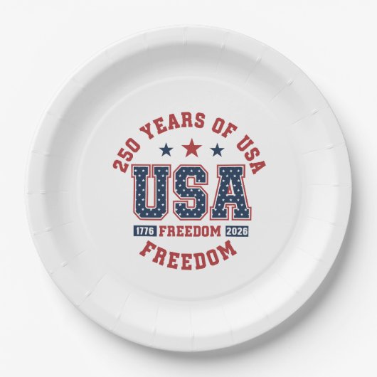 Paper Plate-250th American Independence Tableware ペーパープレート (正面)