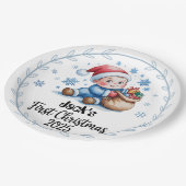 Paper Plate-Baby’s First Christmas Paper Plates ペーパープレート (アングル)