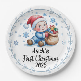 Paper Plate-Baby’s First Christmas Paper Plates  ペーパープレート