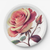 Paper Plate floral wedding/shower ペーパープレート (正面)