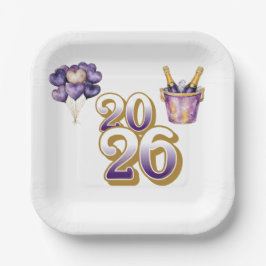 Paper Plate-Happy New Year 2026 Tableware Set ペーパープレート