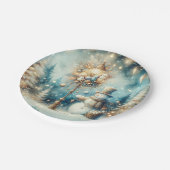 Paper Plate-Vintage Christmas Snowman ペーパープレート (アングル)