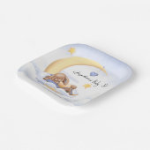 Paper Plate with a cute sleeping plush bunny. ペーパープレート (傾斜あり)