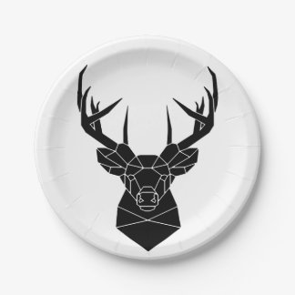 Paper plate with deer / Pappteller mit Hirsch ペーパープレート