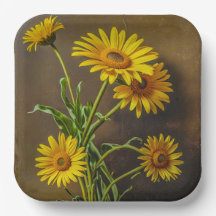 Paper Plate (Yellow Daisies)