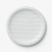 Paper Plates 17,8 cm - Blue Stripes ペーパープレート (正面)