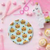 Paper Plates, Blue Hotdog Hamburger ペーパープレート (パーティー)