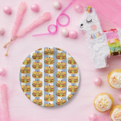 Paper Plates, Blue & White Stripe Chicken Sandwich ペーパープレート (パーティー)