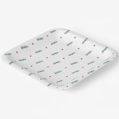 Paper Plates - Christmas Winter Floral Pattern ペーパープレート (傾斜あり)