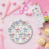 Paper Plates, Elephant Baby Strollers Stork ペーパープレート (パーティー)