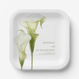 Paper Plates for a Modern Wedding.  ペーパープレート