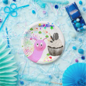 Paper Plates, Happy Birthday Chocolate Cupcake  ペーパープレート (パーティー)