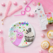 Paper Plates, Happy Birthday Chocolate Cupcake  ペーパープレート (パーティー)