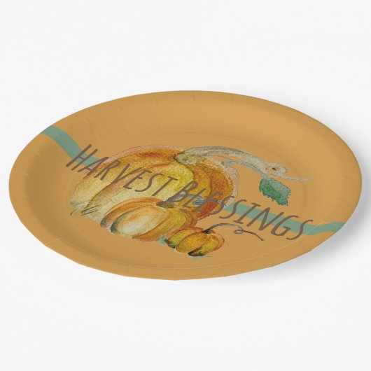 Paper Plates: Harvest Blessings ペーパープレート (アングル)