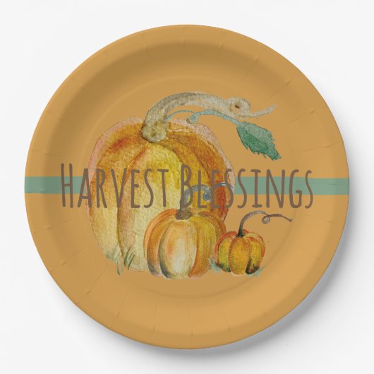 Paper Plates: Harvest Blessings ペーパープレート (正面)