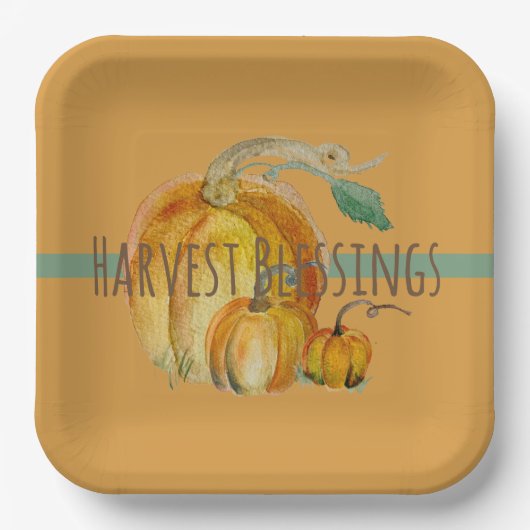 Paper Plates: Harvest Blessings ペーパープレート (正面)