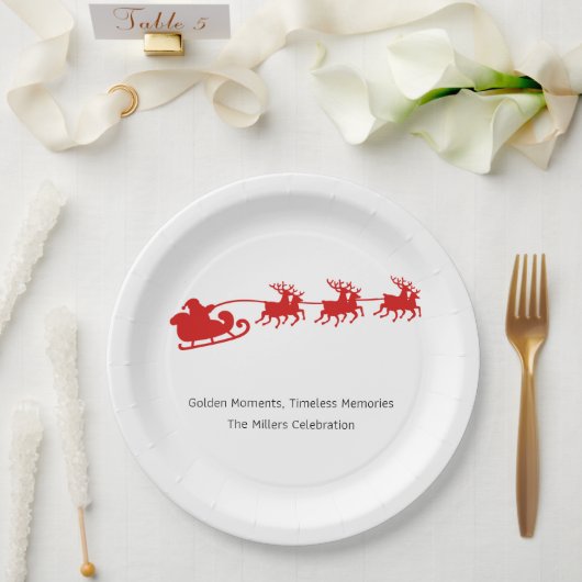 Paper Plates – Holiday Party Table Décor ペーパープレート (ウェディング)