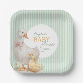 Paper Plates Mother Goose and Gosling. ペーパープレート