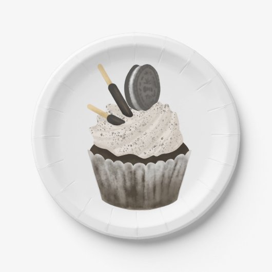 Paper Plates, Oreo Birthday Cupcake  ペーパープレート (正面)