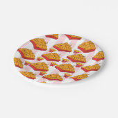 Paper Plates, Pink & White Stripe Chicken Nuggets  ペーパープレート (アングル)