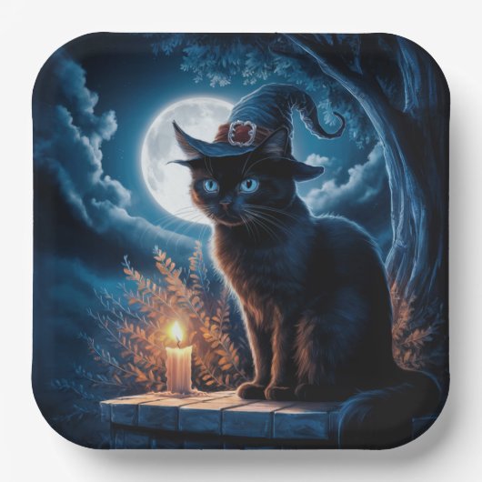 Paper Plates Série 1 Black Cat 11 ペーパープレート (正面)