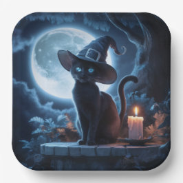 Paper Plates Série 1  Black Cat 12 ペーパープレート