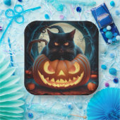 Paper Plates Série 1 Black Cat 15 ペーパープレート (パーティー)