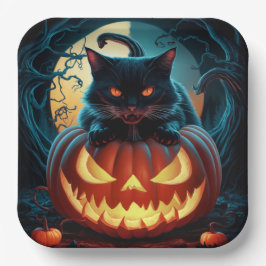 Paper Plates Série 1  Black Cat 16 ペーパープレート
