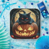 Paper Plates Série 1  Black Cat 17 ペーパープレート (パーティー)