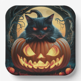 Paper Plates Série 1  Black Cat 17 ペーパープレート