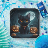 Paper Plates Série 1 Black Cat 18 ペーパープレート (パーティー)