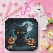 Paper Plates Série 1 Black Cat 18 ペーパープレート (パーティー)