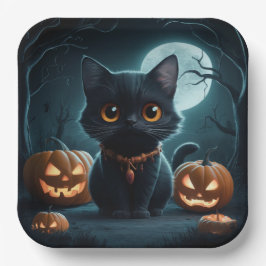 Paper Plates Série 1  Black Cat 18 ペーパープレート