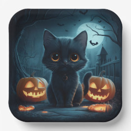 Paper Plates Série 1  Black Cat 19 ペーパープレート