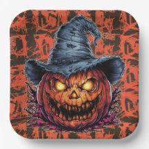 Paper plates  Série 1 Pumpkin 07