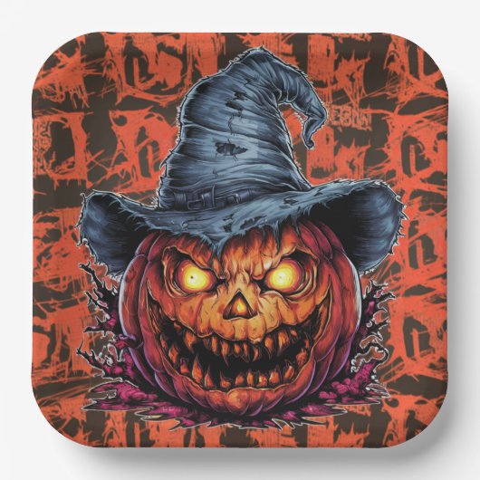 Paper plates  Série 1 Pumpkin 07 ペーパープレート (正面)