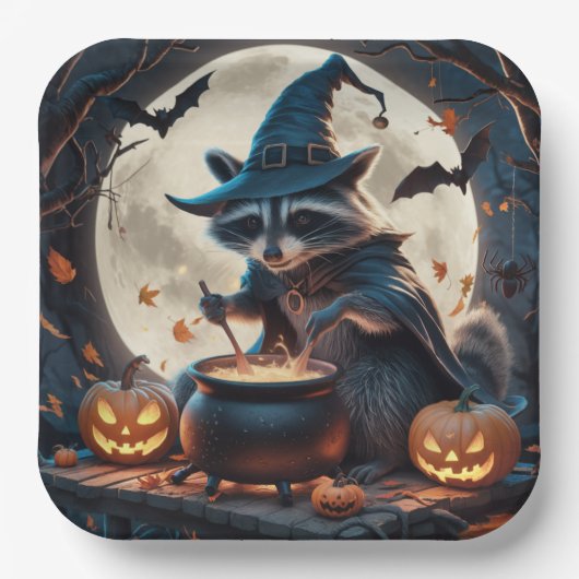 Paper Plates Série 3 Raccoon 06 ペーパープレート (正面)