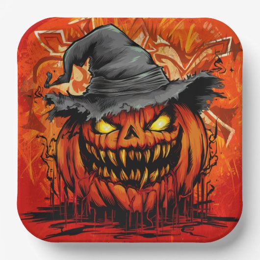 Paper Plates Série 9 Pumpkin 02 ペーパープレート (正面)