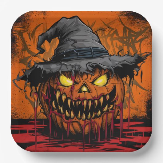 Paper Plates Série 9 Pumpkin 06 ペーパープレート (正面)