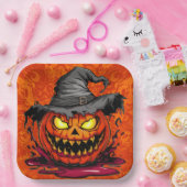 Paper Plates Série 9 Pumpkin 07 ペーパープレート (パーティー)