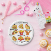 Paper Plates, Tacos, Hamburger Chicken, French Fry ペーパープレート (パーティー)