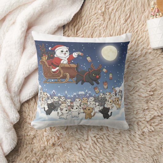 Paper&Pukku Merry Christmas! Throw Pillow クッション (ブランケット)